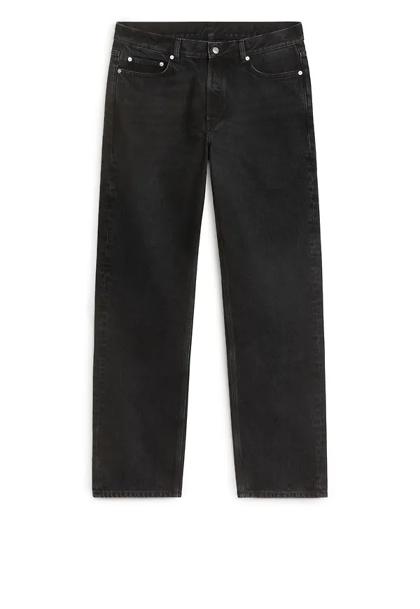 OCEAN Loose Straight Jeans - Grey