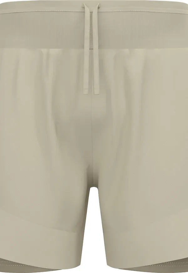 Odlo Men's Odlo X-Alp Trail 6 Inch 2-In-1 Short Agate Gray - Vetiver