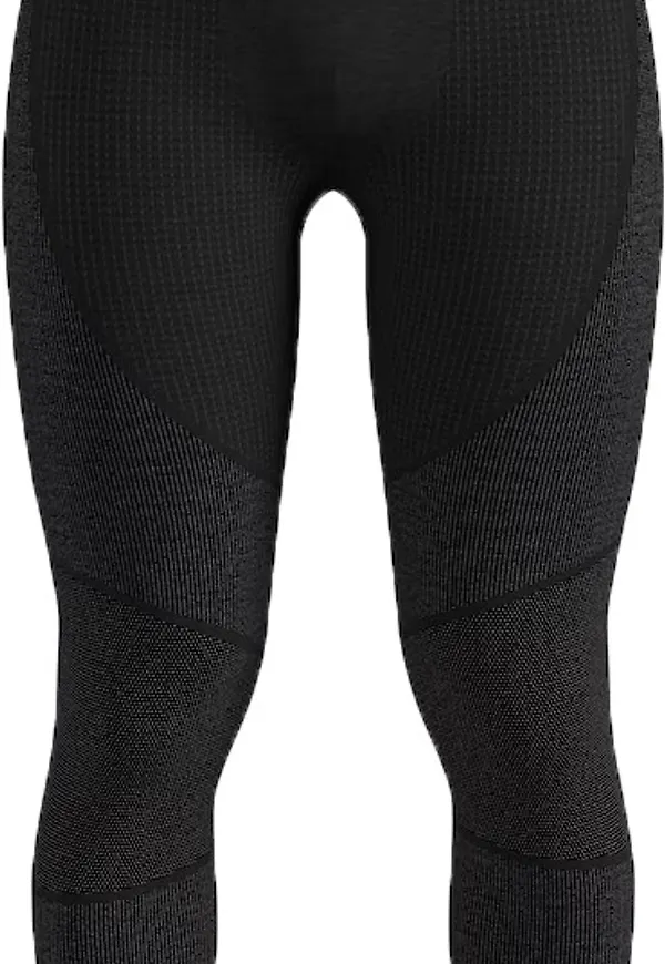 Odlo Men's Seamless Performance Wool full-length base layer bottoms Black