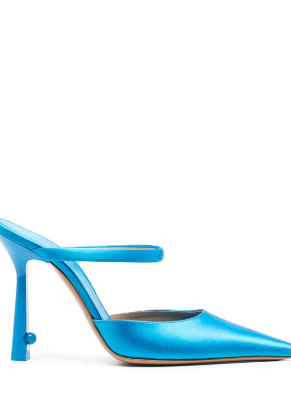 Off-White 110 mm slip-ons med spetsig tå - Blå