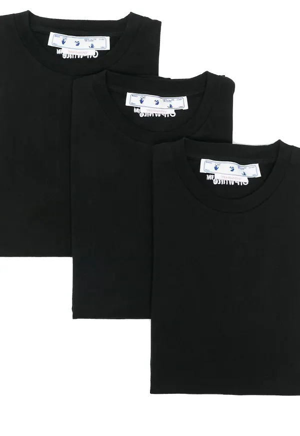 Off-White 3-pack t-shirts - Svart