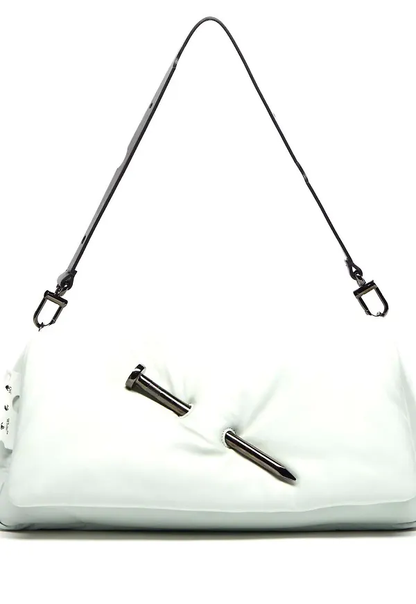 Off-White 38 Nailed Slouchy clutch - Grön