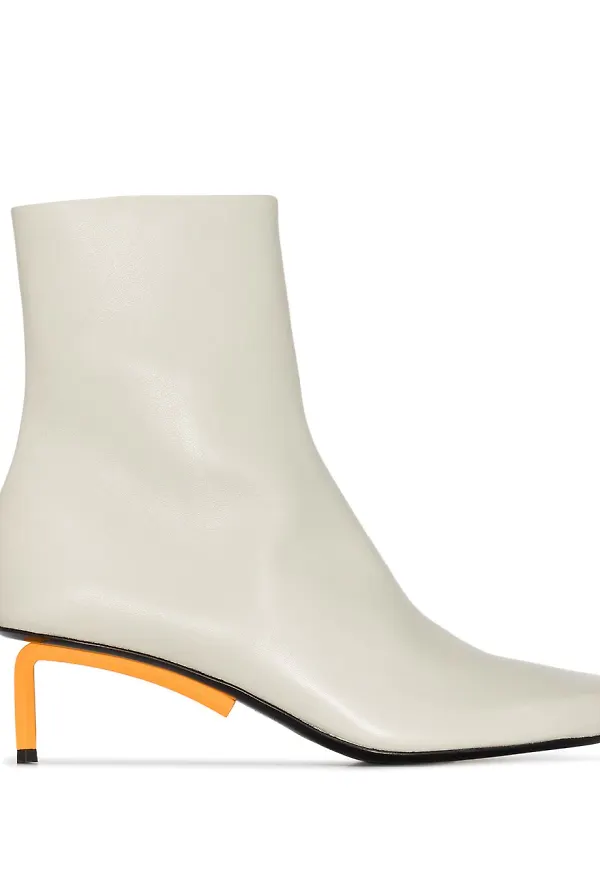 Off-White Allen läderstövletter - Grå
