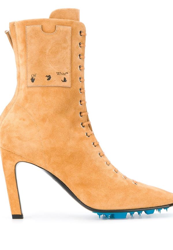 Off-White ankelboots med snörning - Neutral