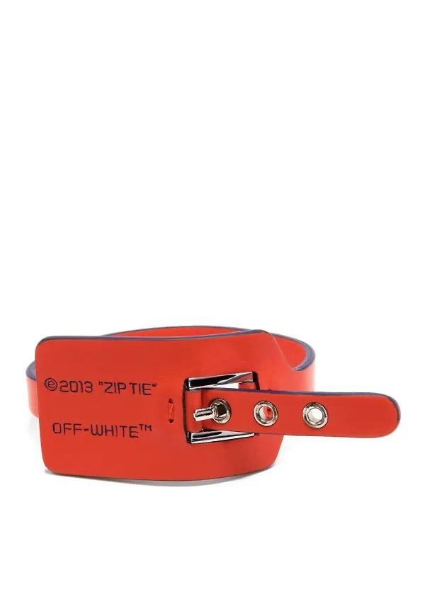 Off-White armband med dragkedja - Orange