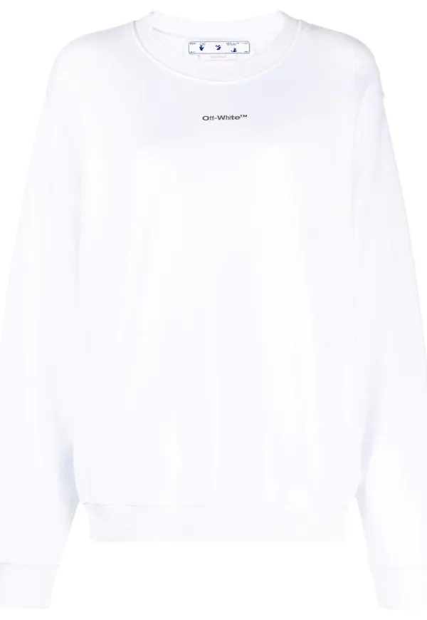 Off-White Arrow batikfärgad tröja - Vit