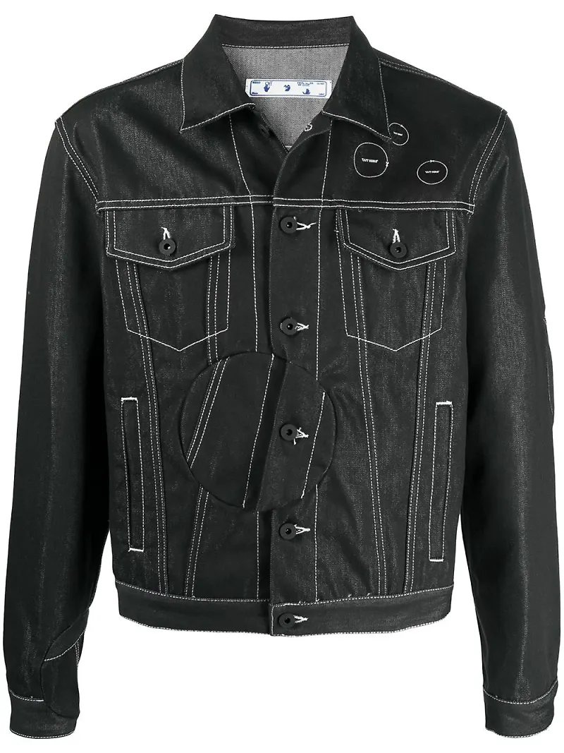 Off-White Arrow jeansjacka - Svart