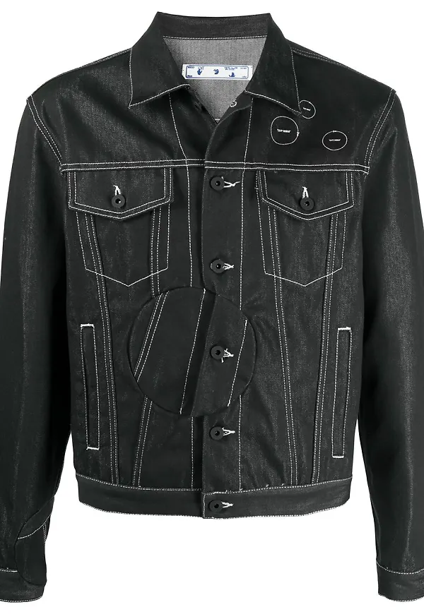 Off-White Arrow jeansjacka - Svart