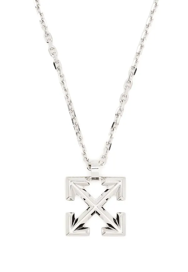 Off-White Arrow kedjehalsband - Silverfärgad