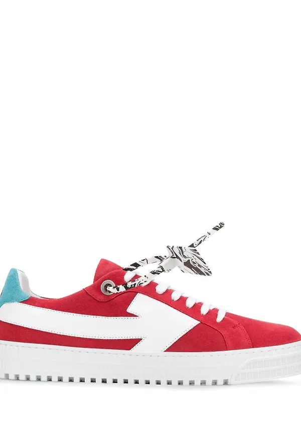 Off-White Arrow sneakers i mocka - Röd