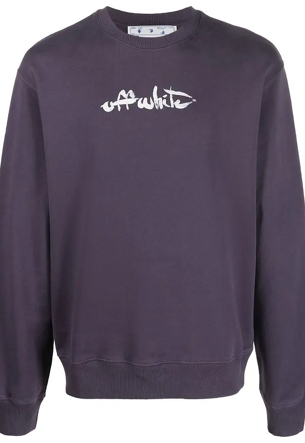 Off-White Arrow sweatshirt med tryck - Lila