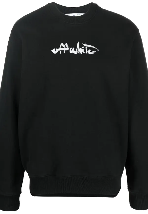 Off-White Arrow sweatshirt med tryck - Svart