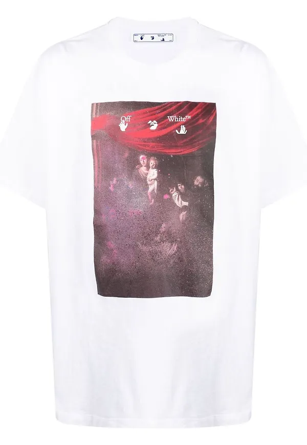 Off-White Arrow t-shirt med tryck - Vit