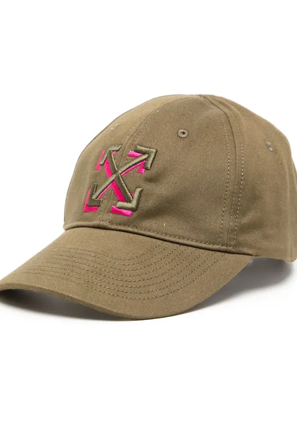 Off-White Arrows-embroidered cap - Brun