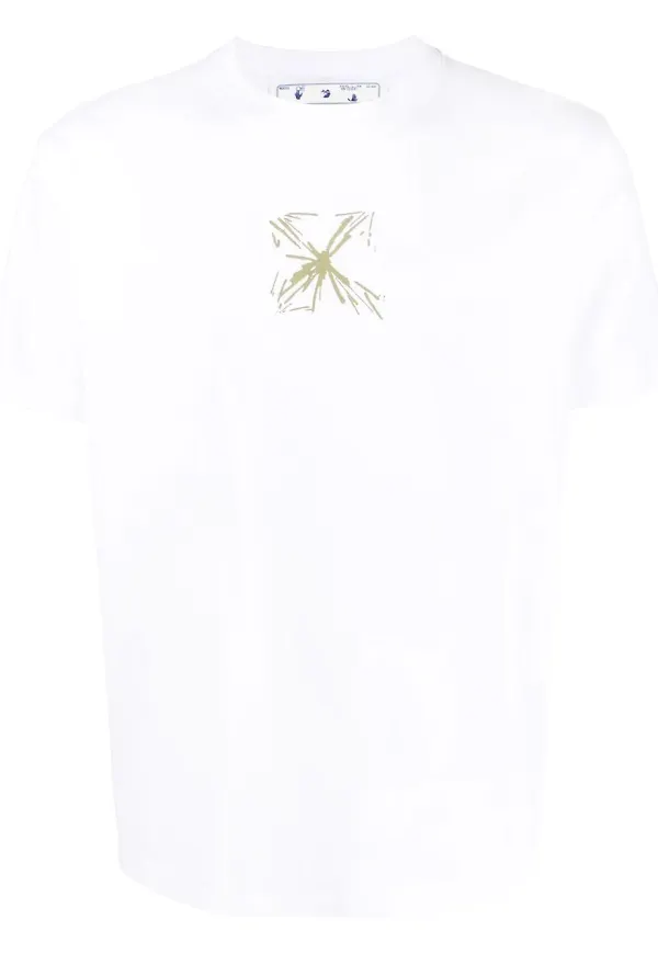 Off-White Arrows-print cotton T-shirt - Vit