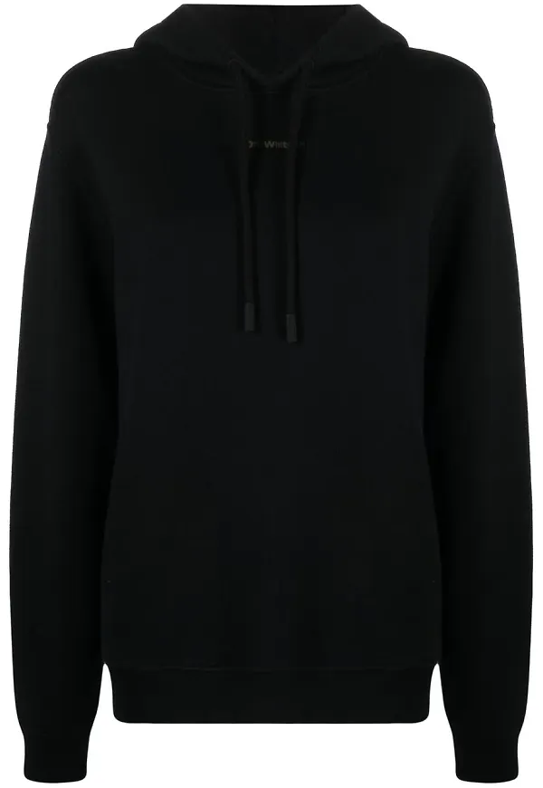 Off-White Arrows batikmönstrad hoodie - Svart