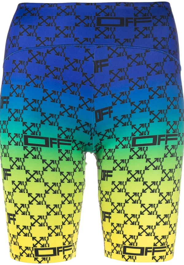 Off-White Arrows bikershorts - Grön