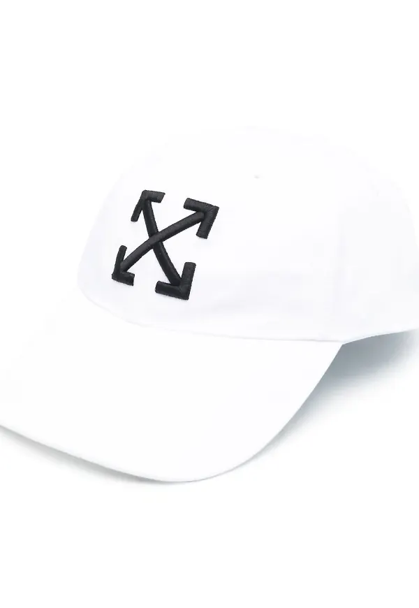 Off-White Arrows broderad keps - Vit