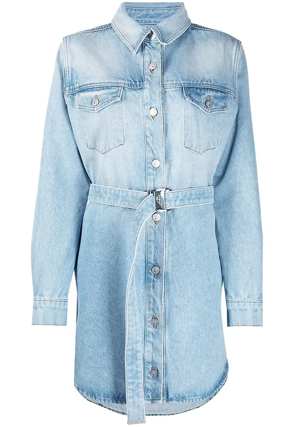 Off-White Arrows broderad skjortklänning - Blå