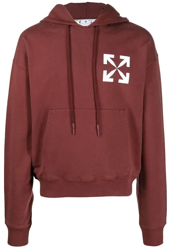 Off-White Arrows hoodie - Röd