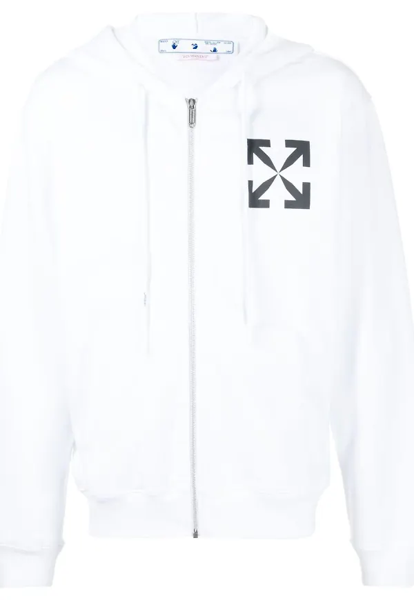 Off-White Arrows hoodie - Vit