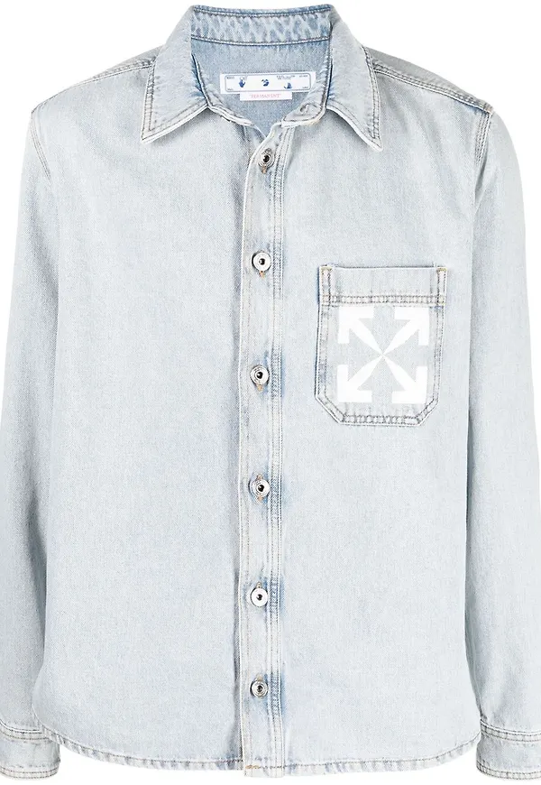 Off-White Arrows jeansskjorta - Blå