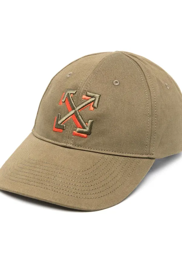 Off-White Arrows keps med brodyr - Grön