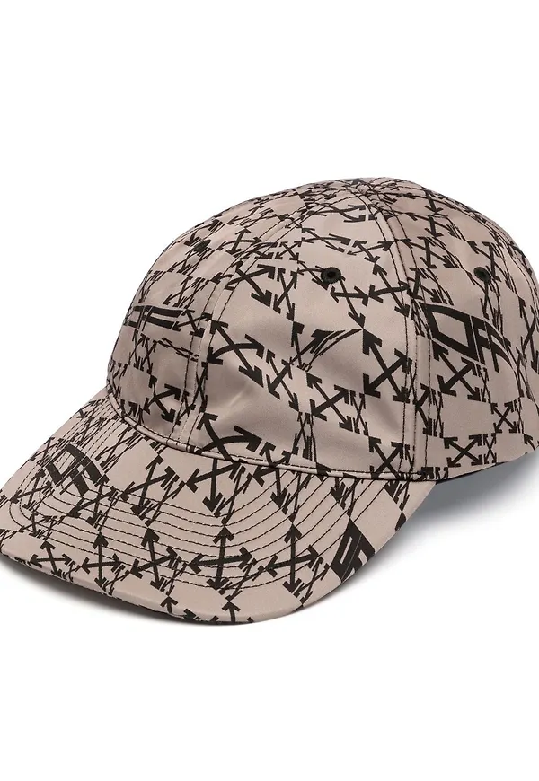 Off-White Arrows keps med monogram - Brun