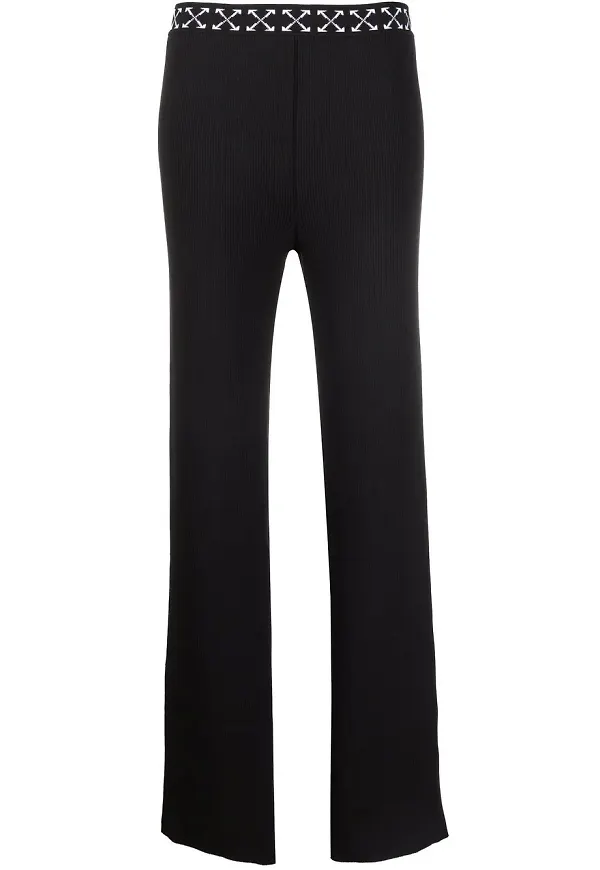 Off-White Arrows ribbade byxor - Svart