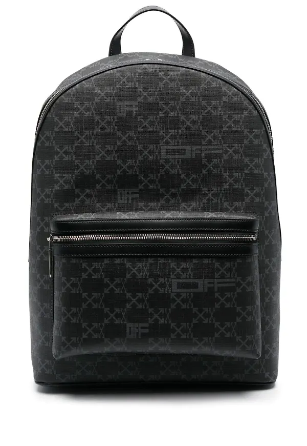 Off-White Arrows ryggsäck med monogram - Svart