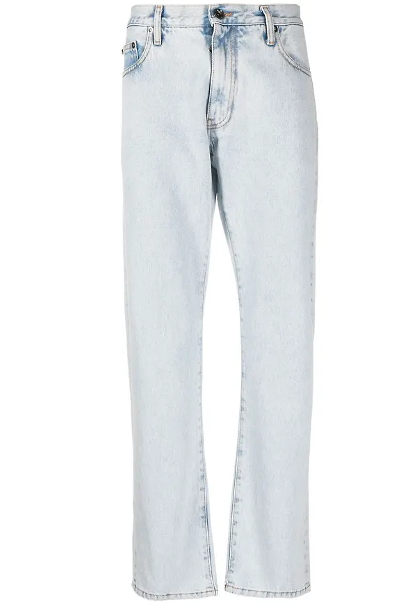Off-White Arrows slim-jeans - Blå