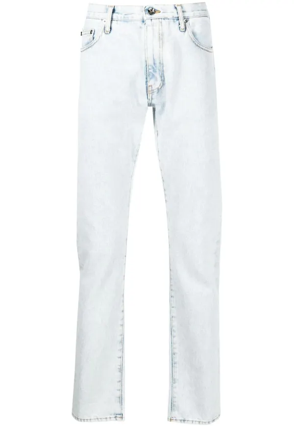 Off-White Arrows straight-jeans - BLEACH BLUE WHITE