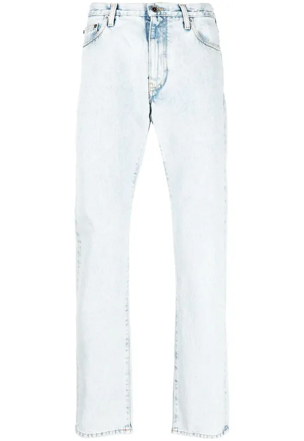 Off-White Arrows straight-jeans - Blå