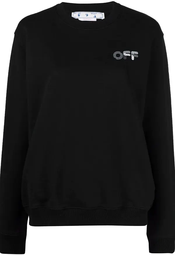 Off-White Arrows sweatshirt med tryck - Svart