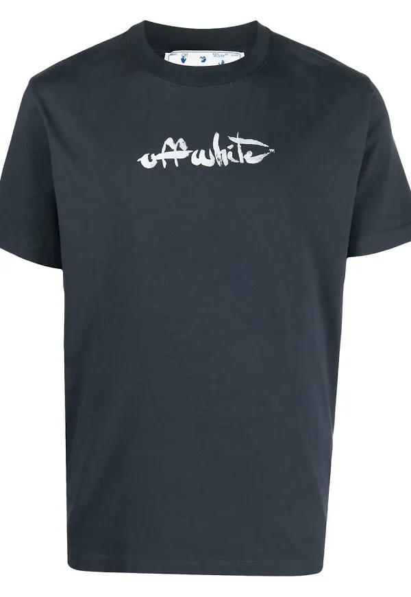 Off-White Arrows t-shirt med tryck - Blå