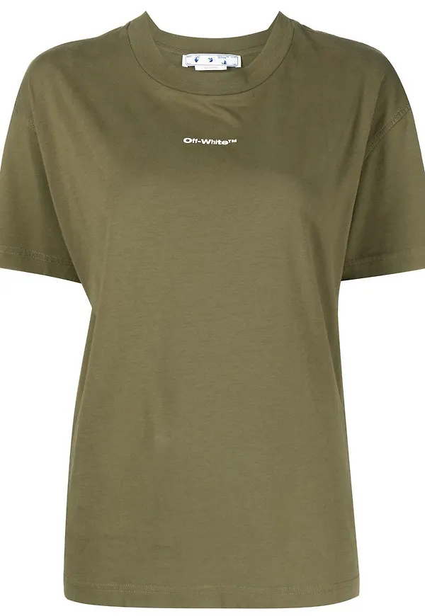 Off-White Arrows t-shirt med tryck - Grön