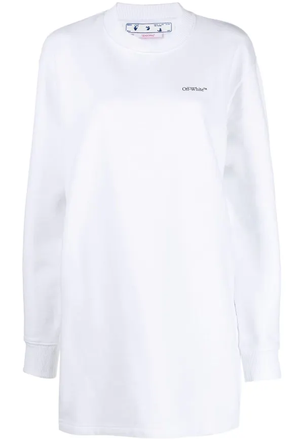 Off-White Arrows tröjklänning - Vit