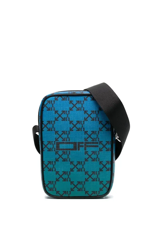 Off-White axelremsväska med monogram - Svart