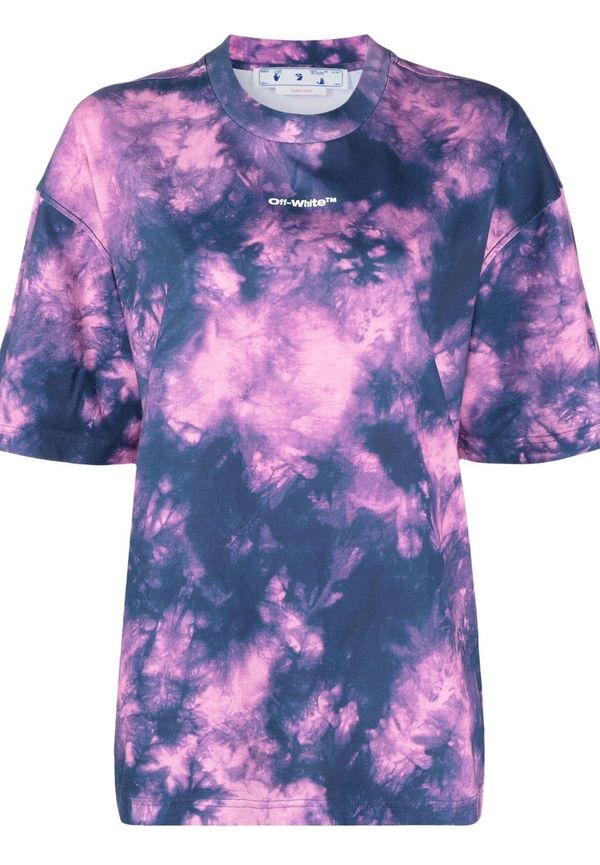 Off-White batikmönstrad kortärmad t-shirt - Rosa