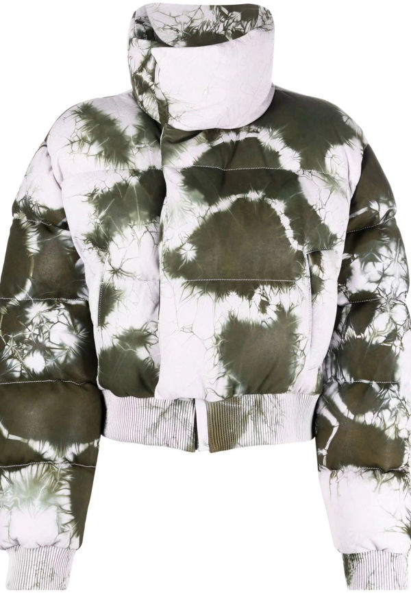 Off-White batikmönstrad puffjacka - Rosa