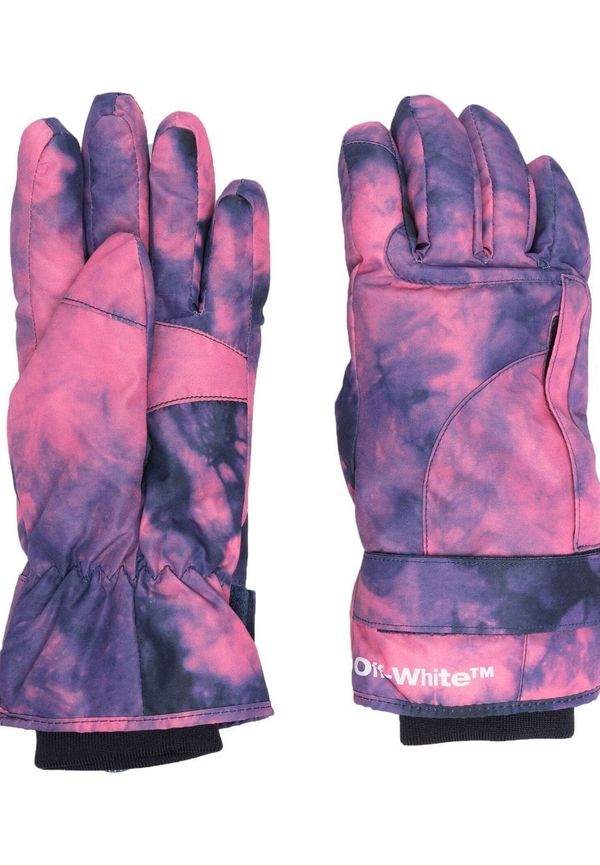 Off-White batikmönstrade isolerade skidhandskar - Rosa
