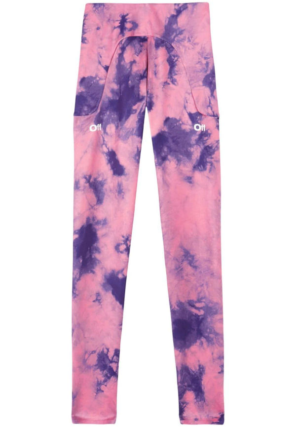 Off-White batikmönstrade leggings med logotyp - Rosa