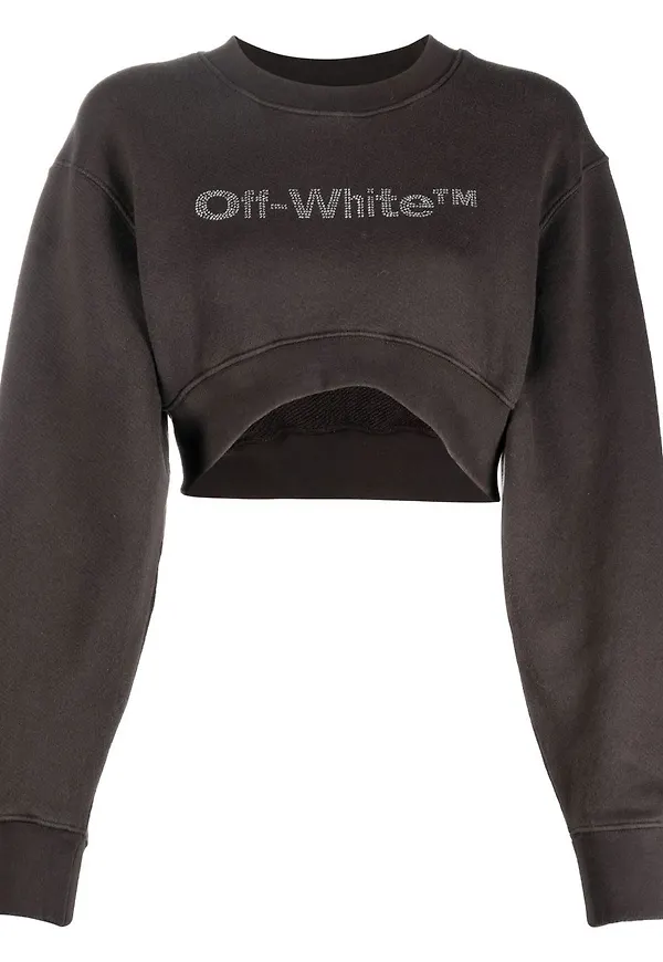 Off-White Bling Bounce kort sweatshirt - Grå