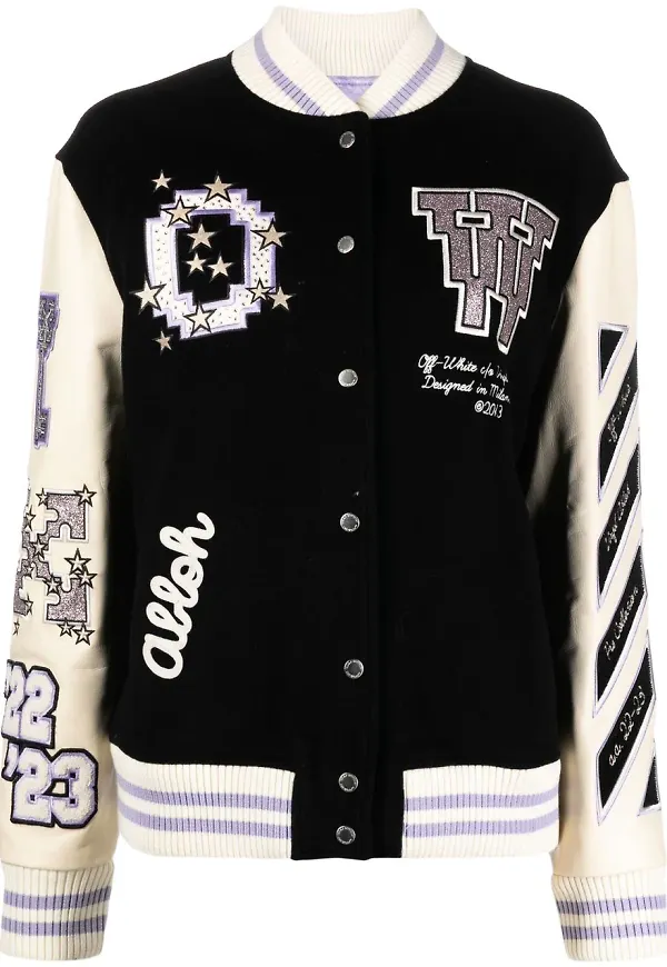 Off-White Bling Patches collegejacka - Svart