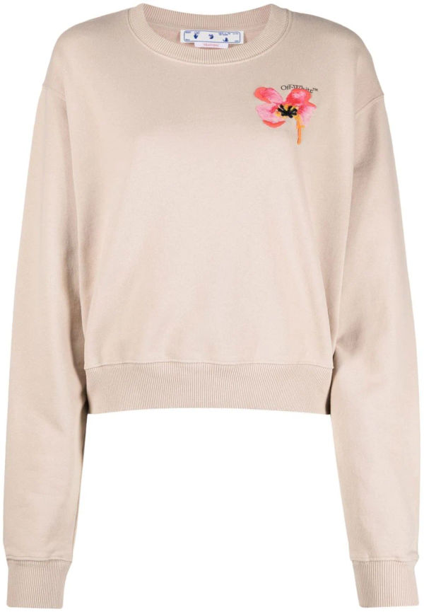 Off-White blommig tröja - Neutral