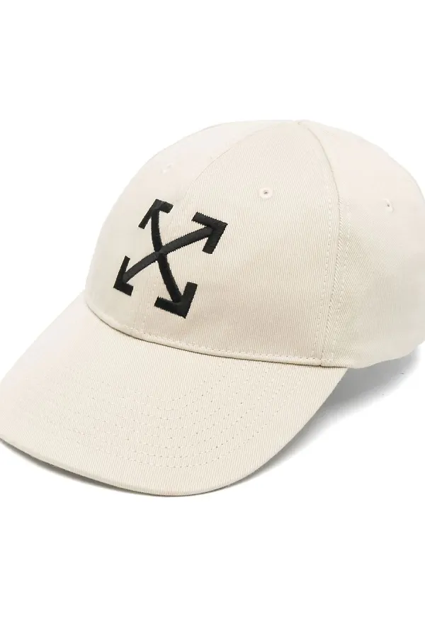 Off-White bomullskeps med Arrows-brodyr - Neutral