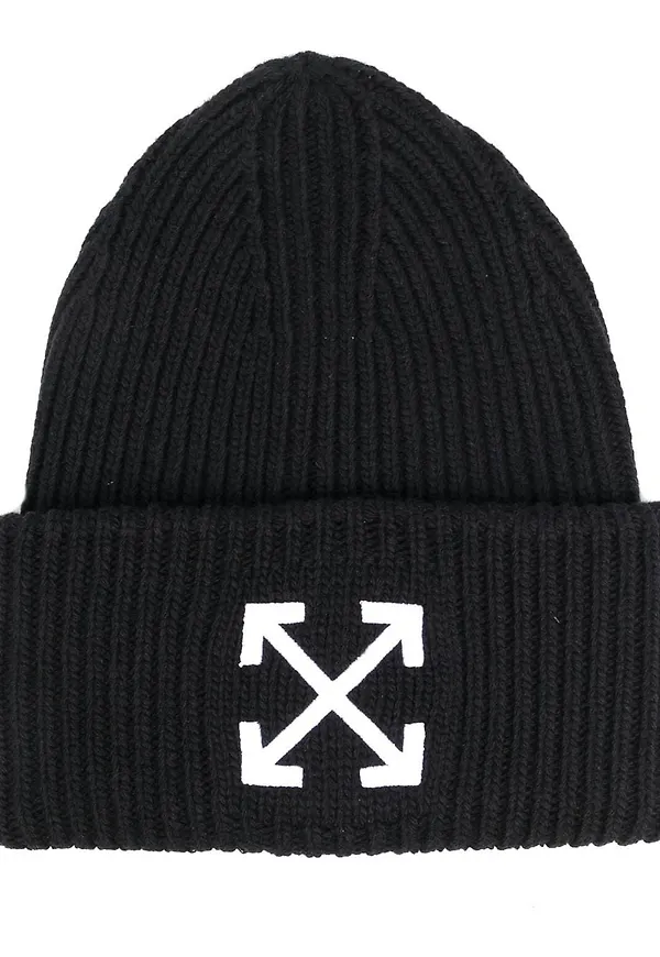 Off-White broderad mössa med pilmotiv - Svart