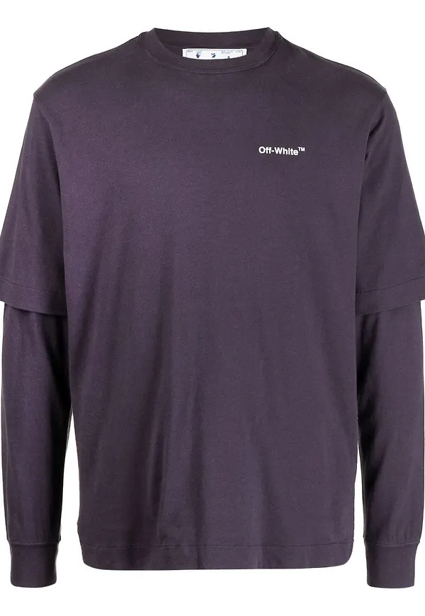 Off-White Caravaggio långärmad t-shirt - Blå