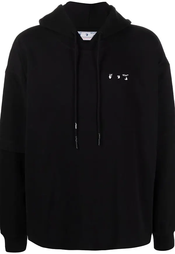 Off-White Caravaggio Paint skiktad hoodie - Svart