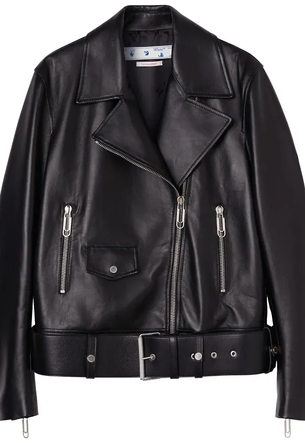 Off-White Corporate bikerjacka - Svart